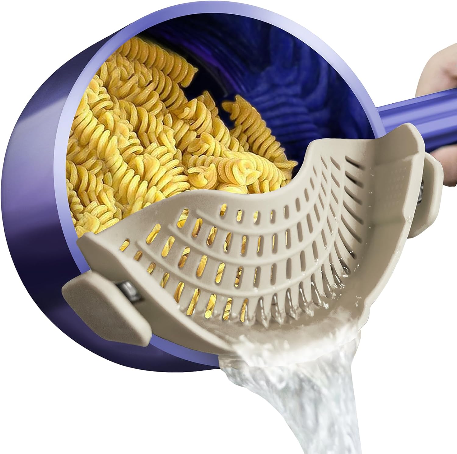 Clip On Silicone Strainer, Pasta Strainer, Clip on Food Strainer, Kitchen Strainer Clip On Silicone Strainer, Pasta Strainer, Clip on Food Strainer, Kitchen Strainer